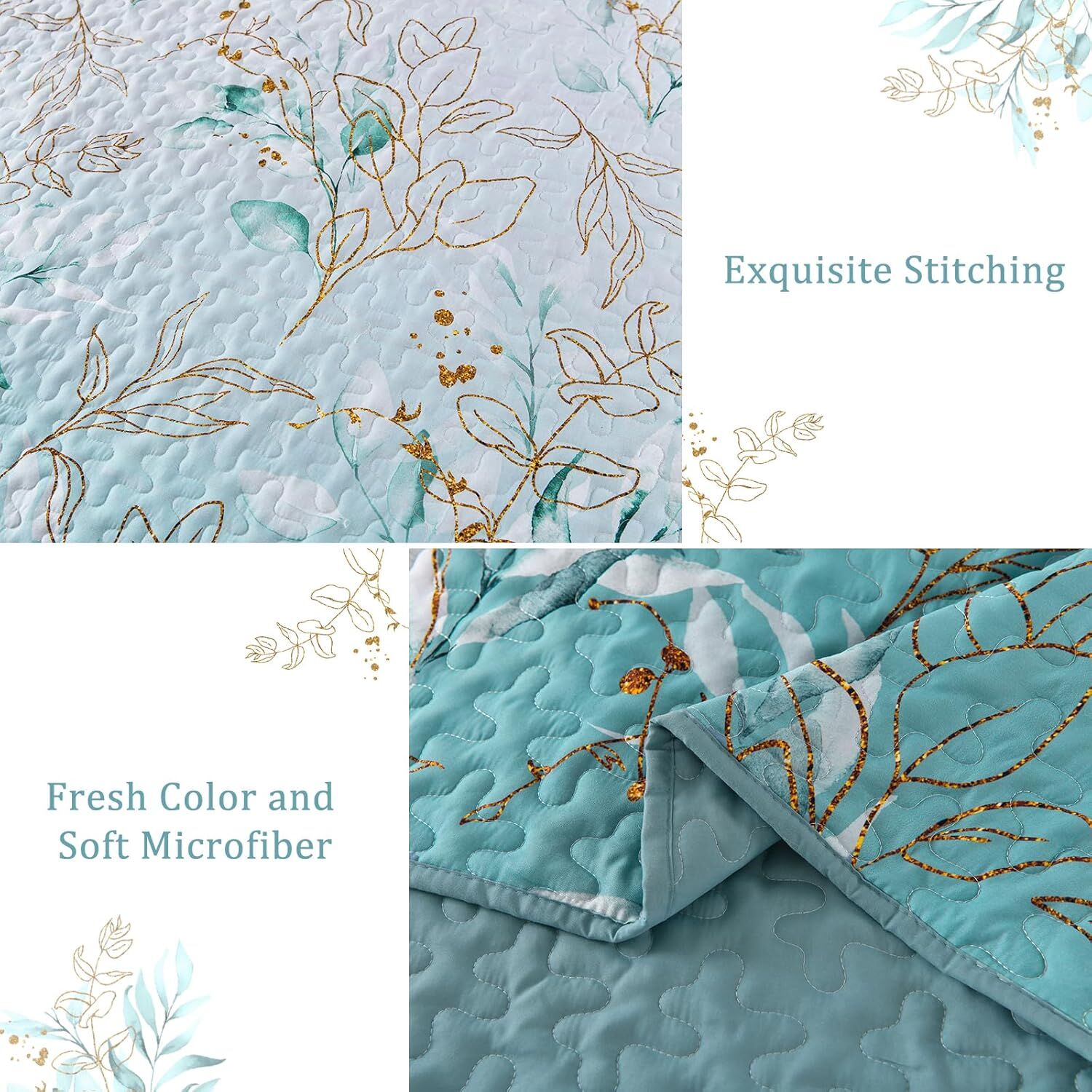 Radiating Quilted bedspread and pillowcovers set: Shine in Your Bedroom - Queen size Price