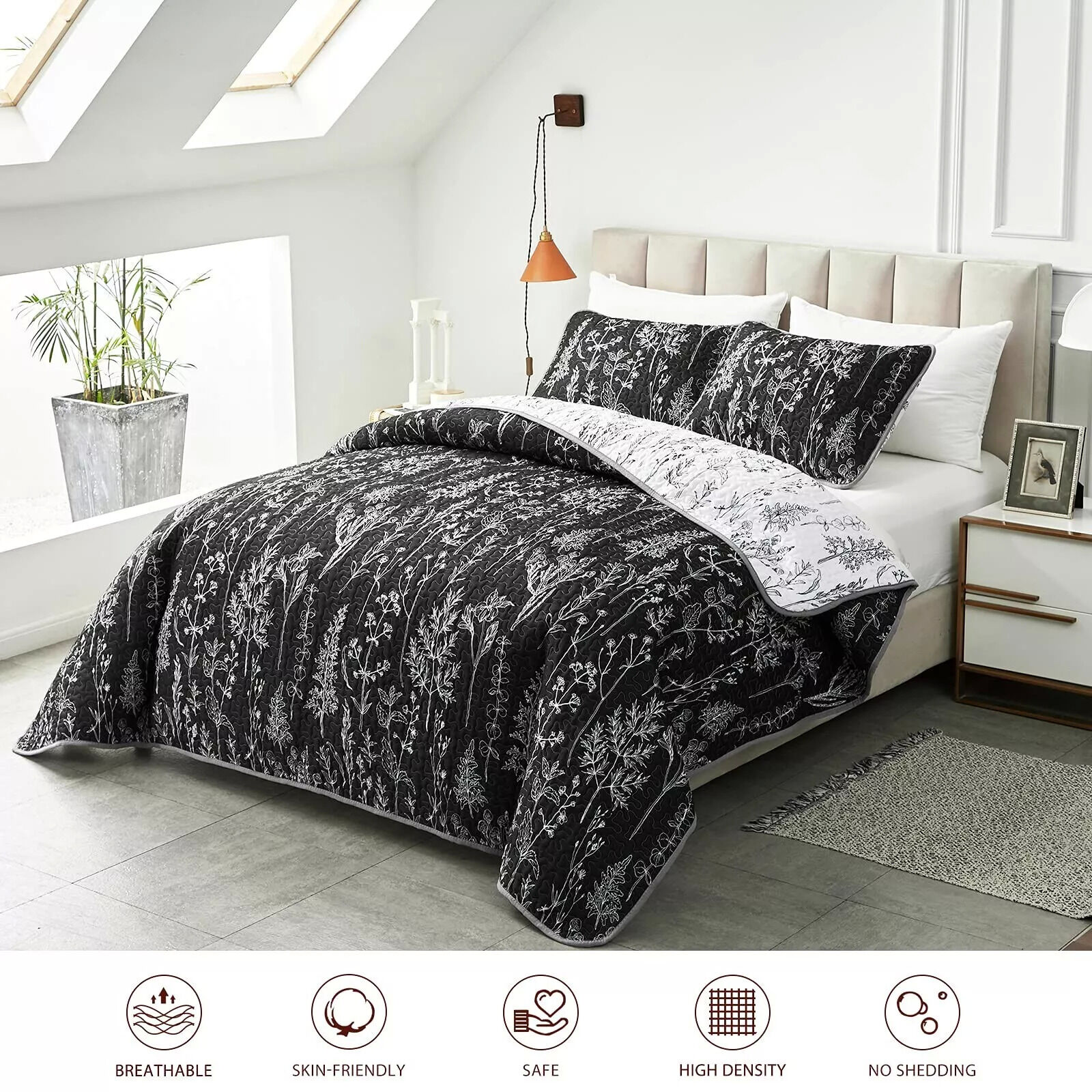 Cultured Quilted Coverlet and Pillowcases Set: Style Meets Functionality - Queen size Price