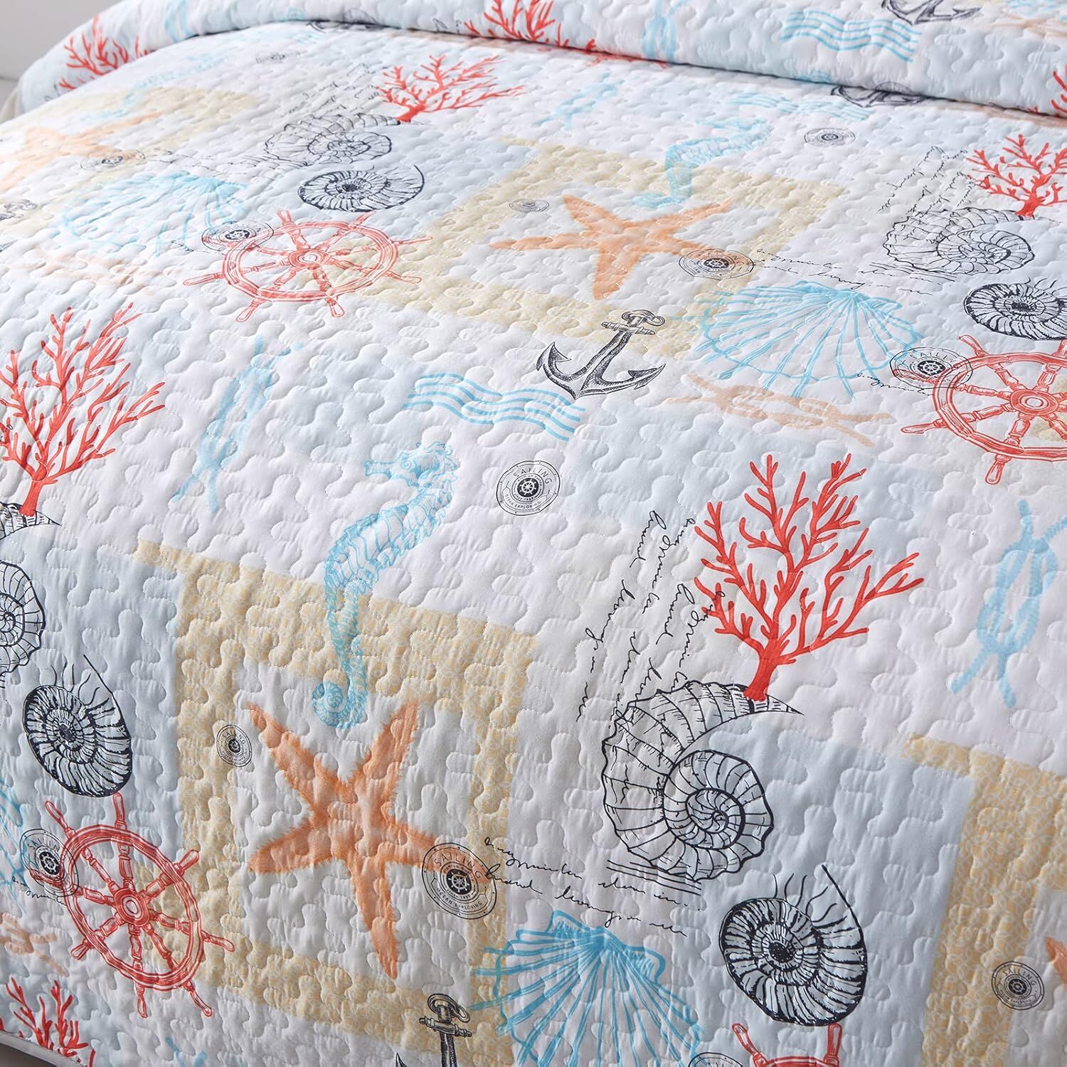 Decorative Quilted coverlet and pillowcovers set: Enhance Your Home Decor - Queen size Price