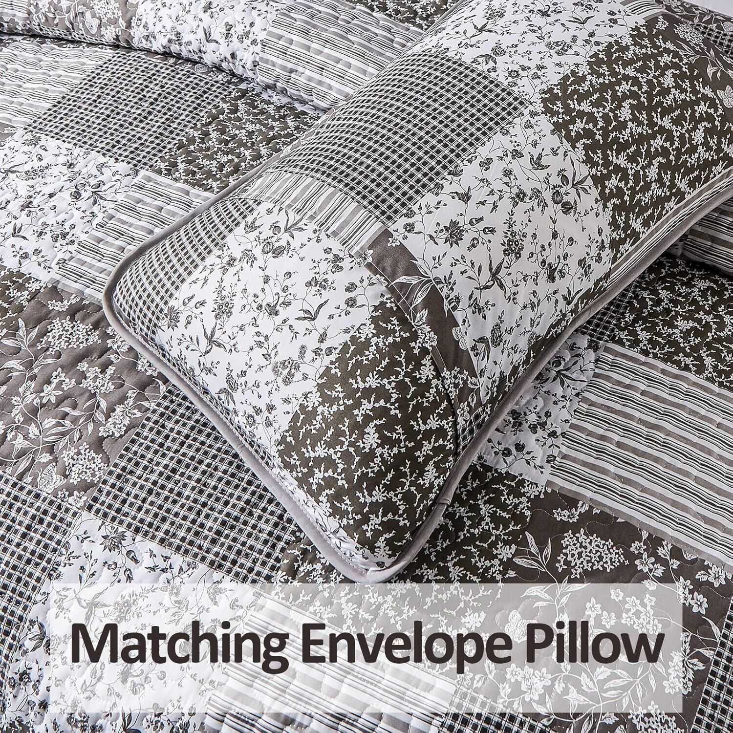 Bold Quilted bedspread and pillowcovers set: Make a Statement - Queen size Price