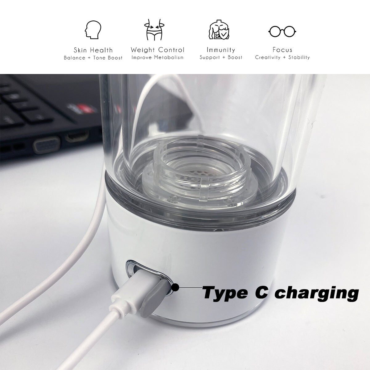 300ml H2 Hydrogen Water Bottle Alkaline Ionizer High compatibility AU Price