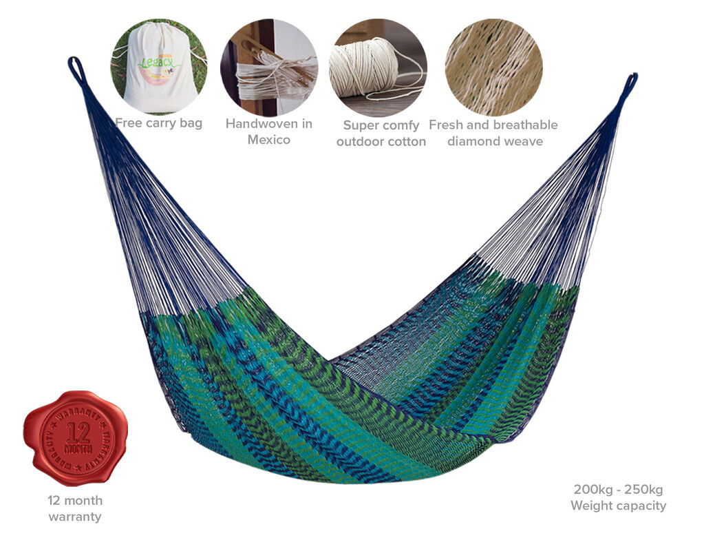 Outdoor undercover cotton Mayan Legacy hammock King size Caribe Price