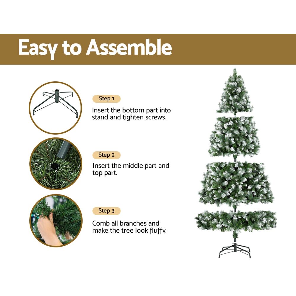 2.7M Christmas Tree with Pine Needle Snowy Xmas Tree 1765 Tips Price