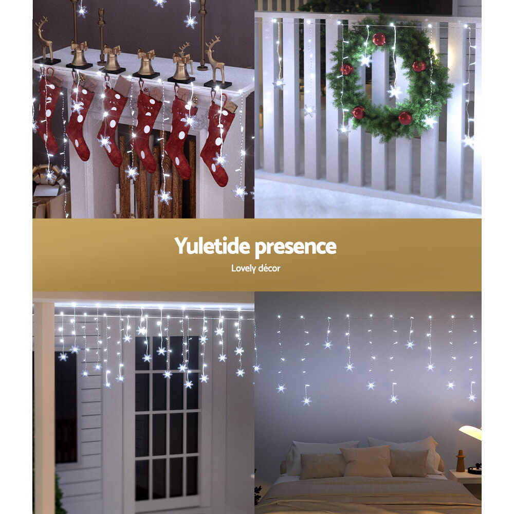 3M Christmas Icicle Lights String Lights 80 LED Solar Powered Price