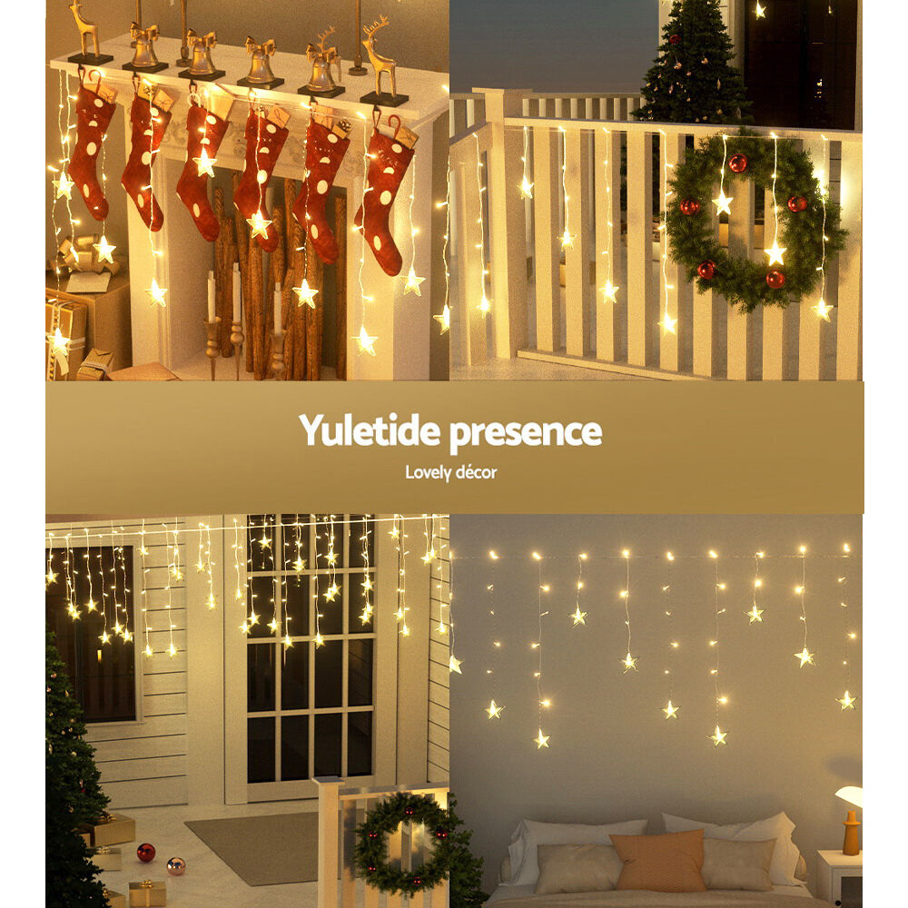 3M Christmas Icicle Lights String Lights 80 LED Solar Powered Price
