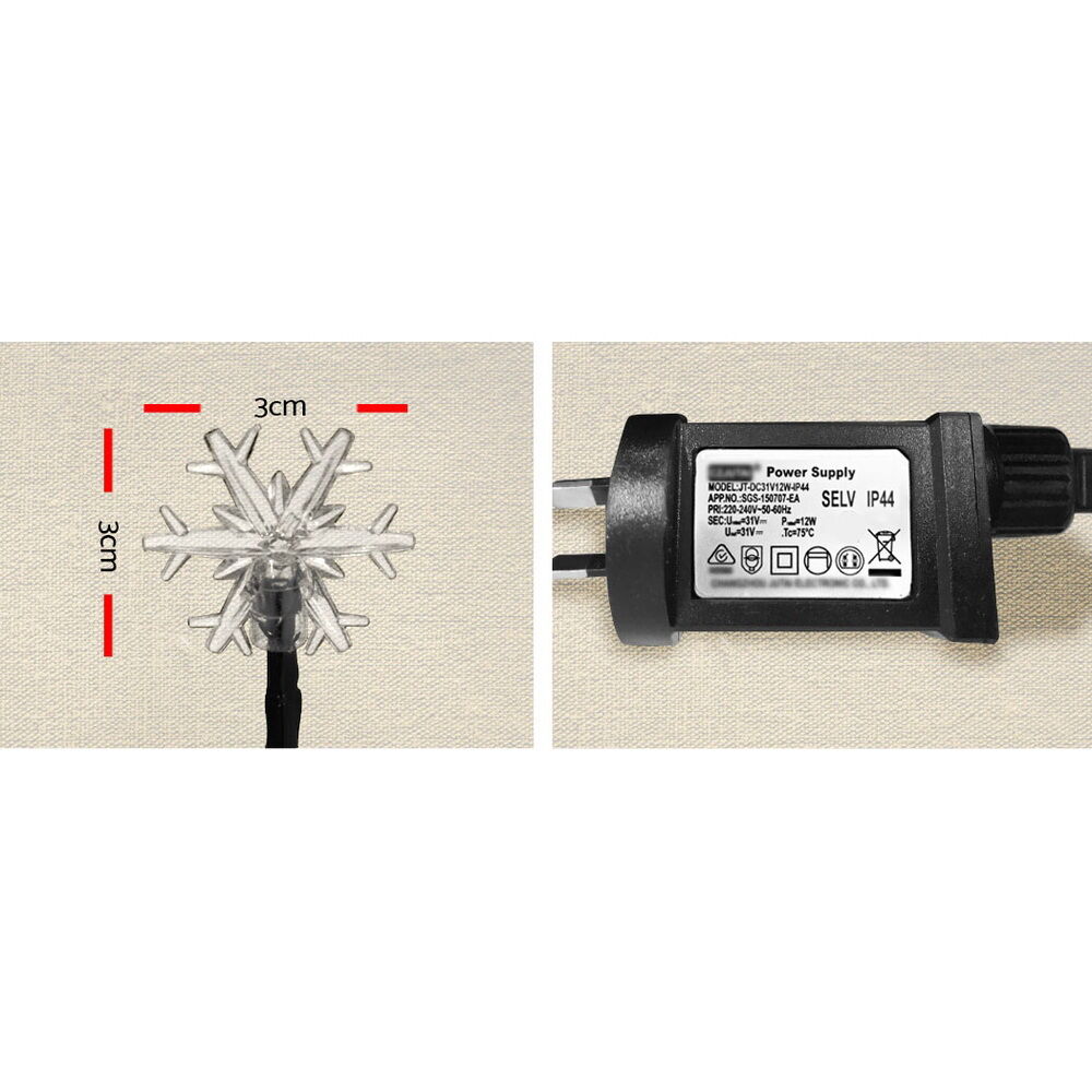 10M Christmas String Lights 100 LED Fairy Decor Cold White Snow Price