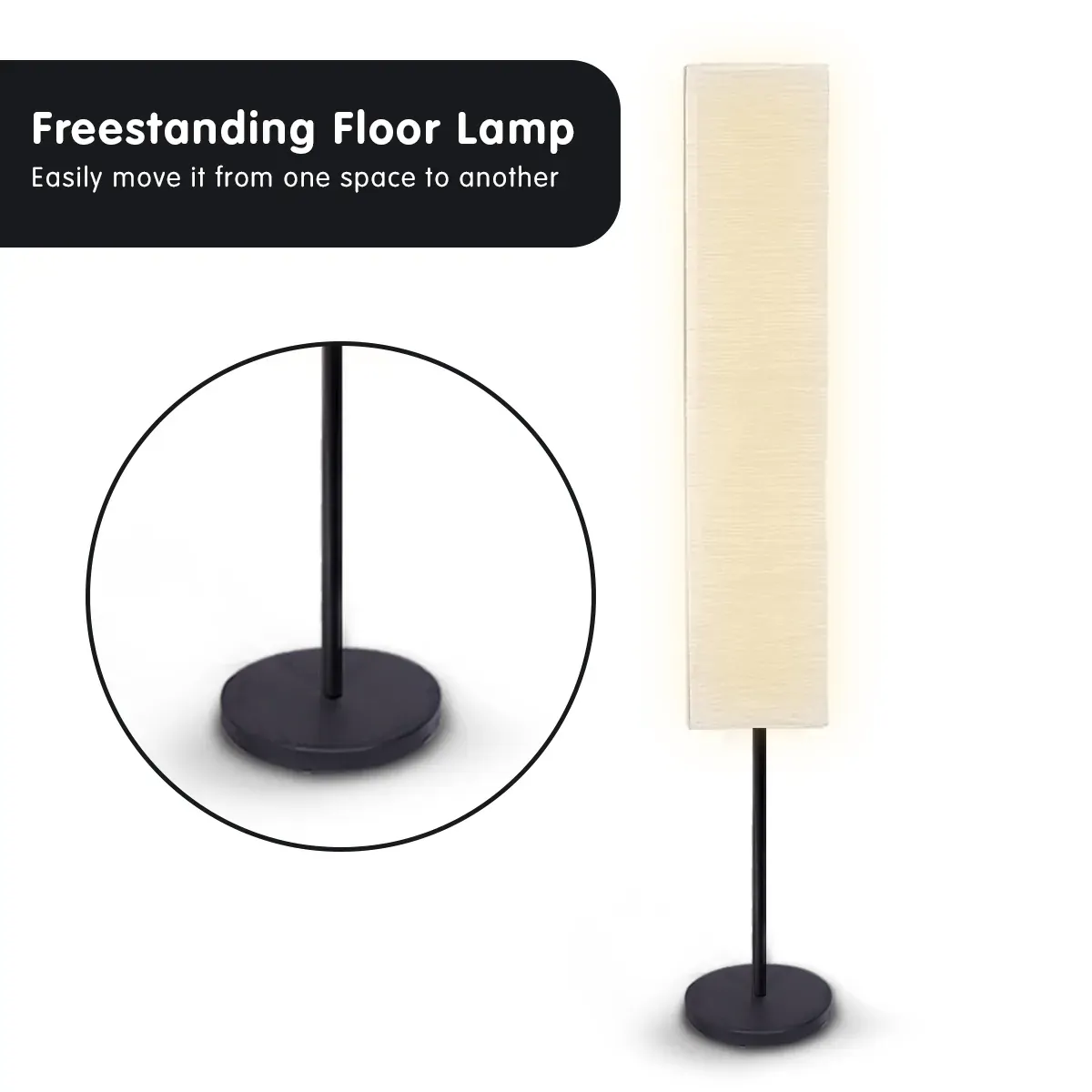 Sarantino Metal Floor Lamp with White Paper Wrinkle Shade Light Stand Price