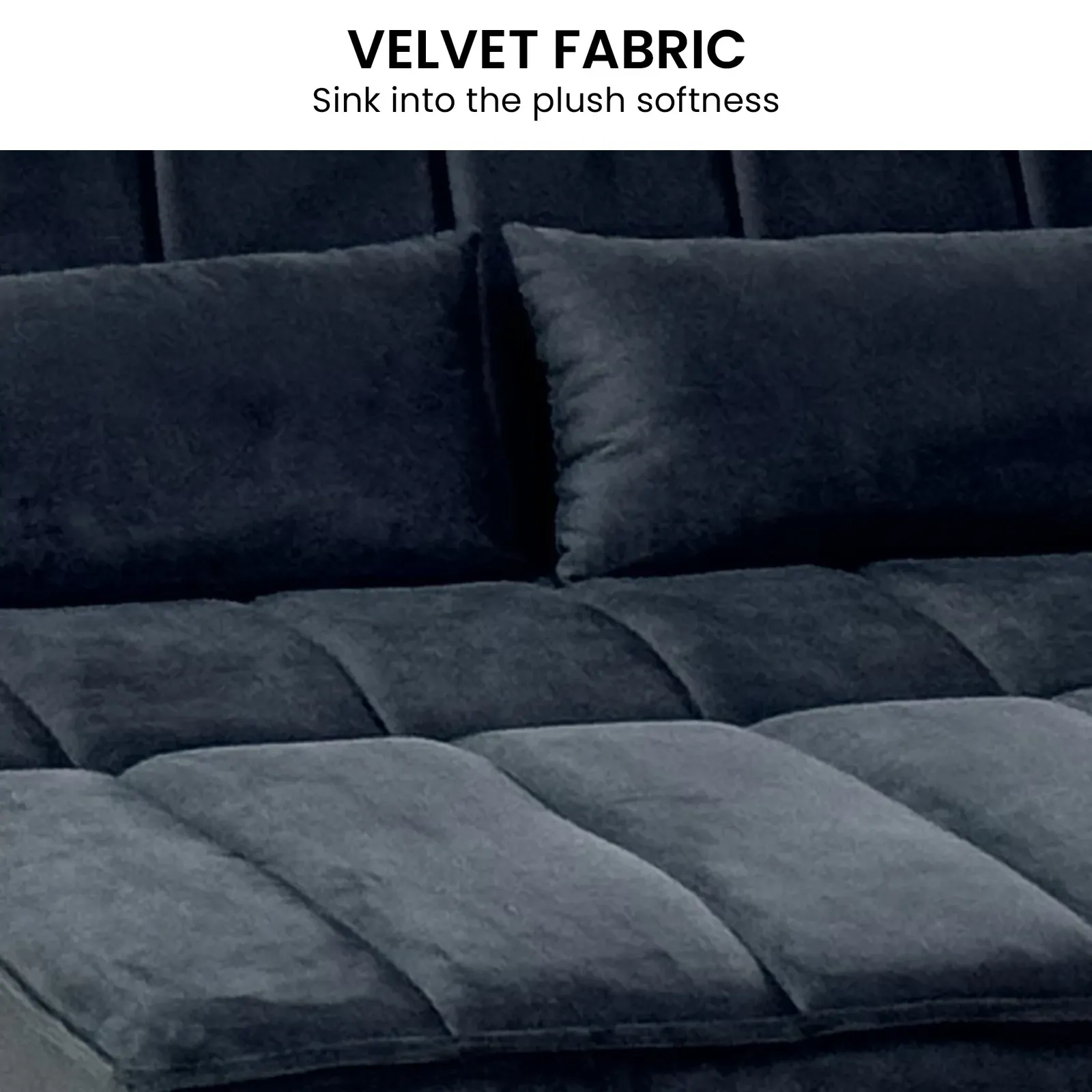 Sarantino Fenton Velvet 2-Seater Sofa Bed - Black Price
