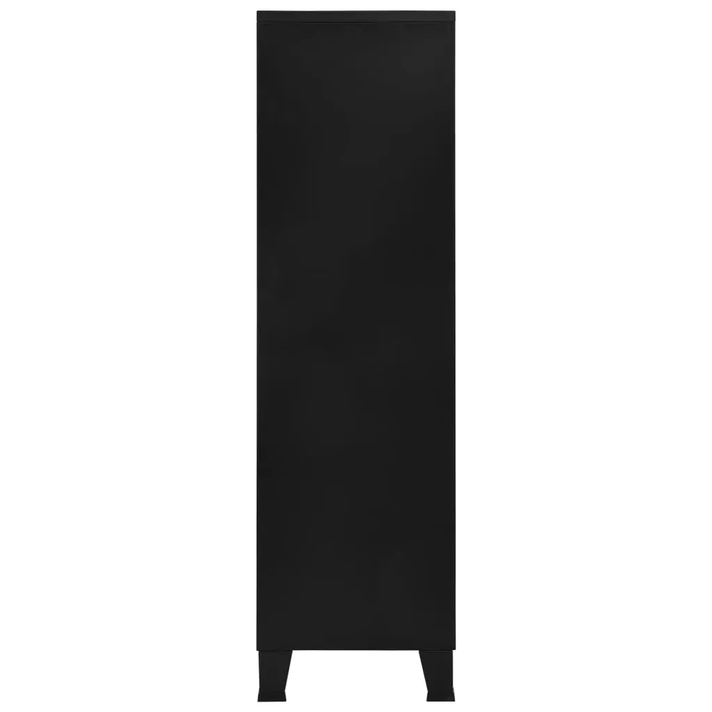Wardrobe Industrial Black 90x40x140 cm Steel Price