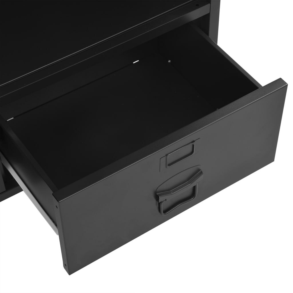 Bookshelf Industrial Black 90x40x180 cm Steel Price