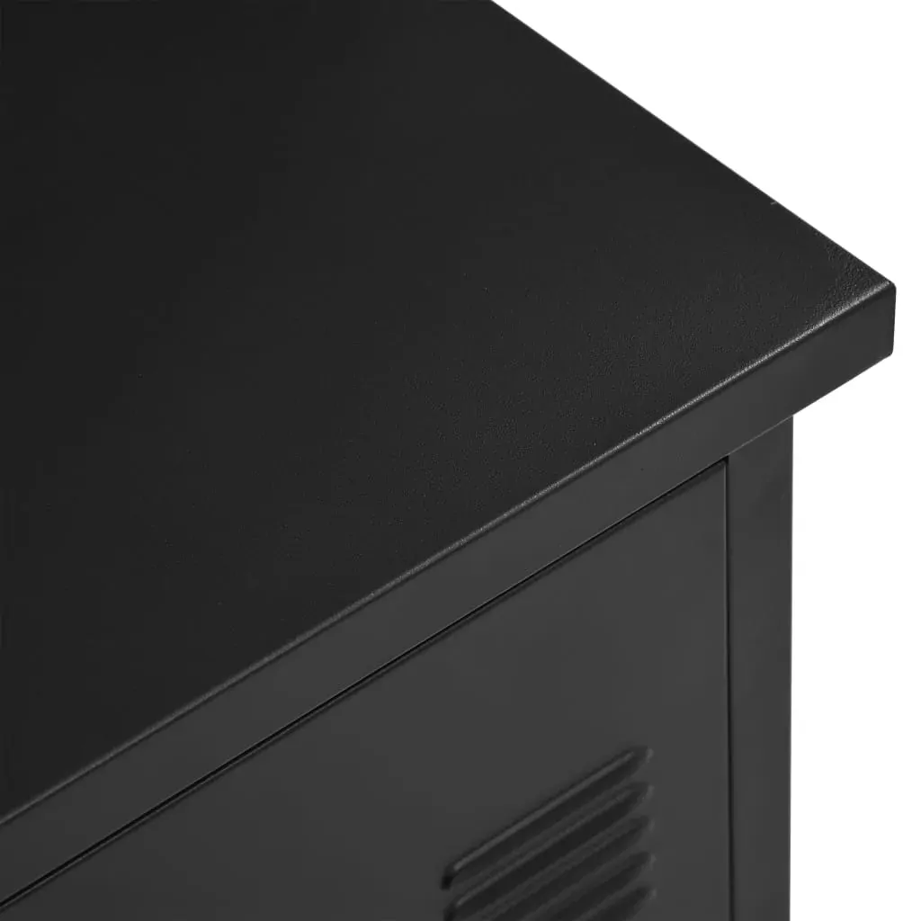 Desk with Drawers Industrial Black 120x55x75 cm Steel Price