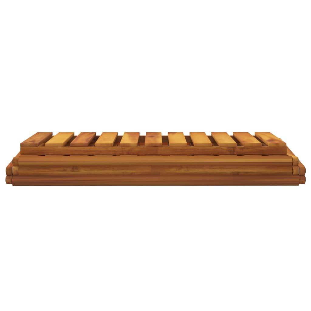 3-Tier Folding Shelf Brown 70x31x63 cm Solid Wood Acacia Price