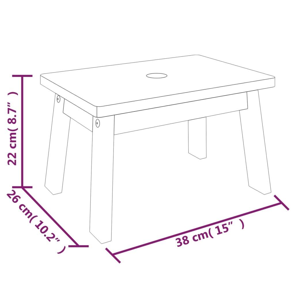 Step Stool 38x26x22 cm Solid Wood Acacia Price