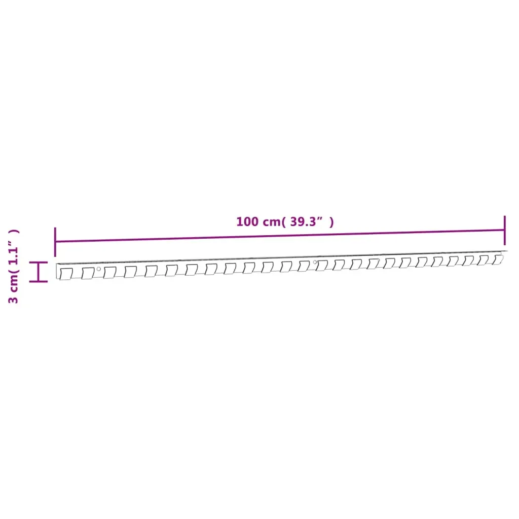 Mounting Rail Silver 1 m Stainless Steel Price