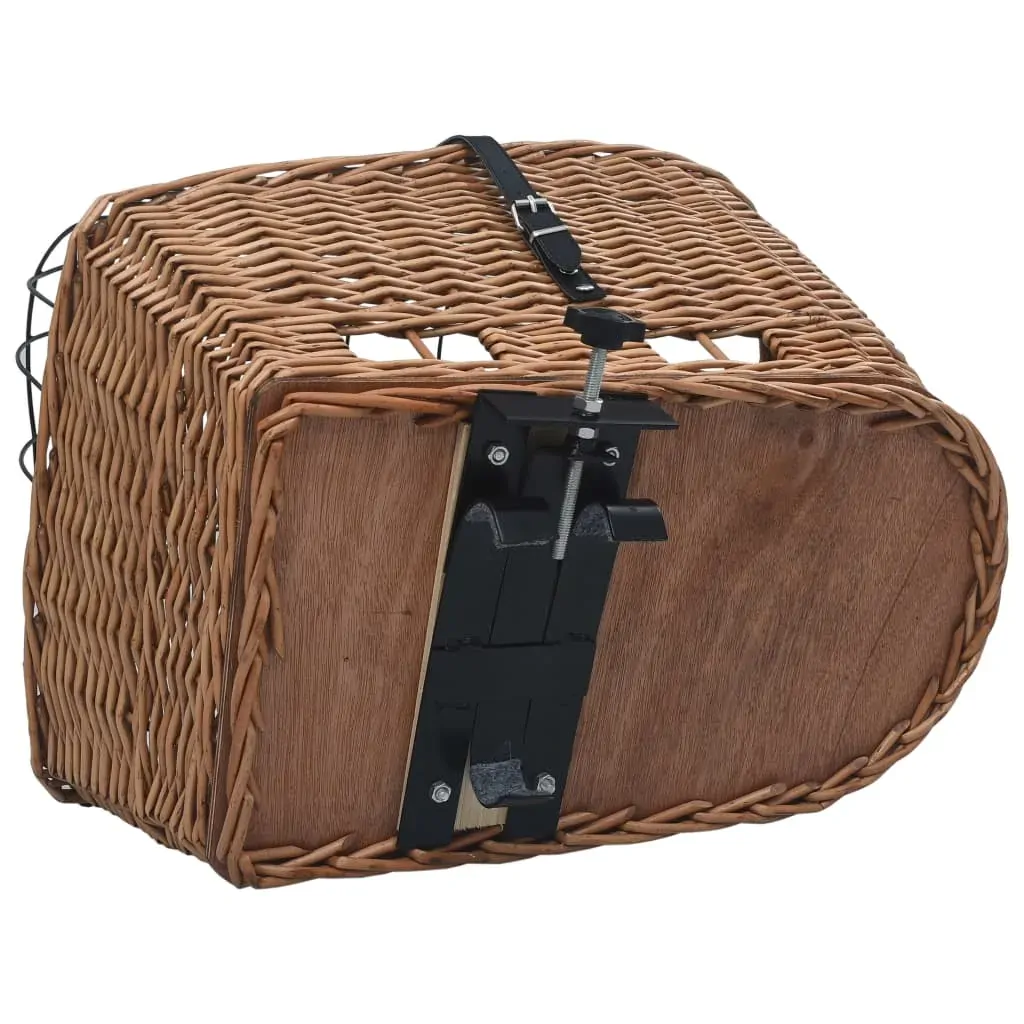 Bike Rear Basket with Cover 55x31x36 cm Natural Willow Price
