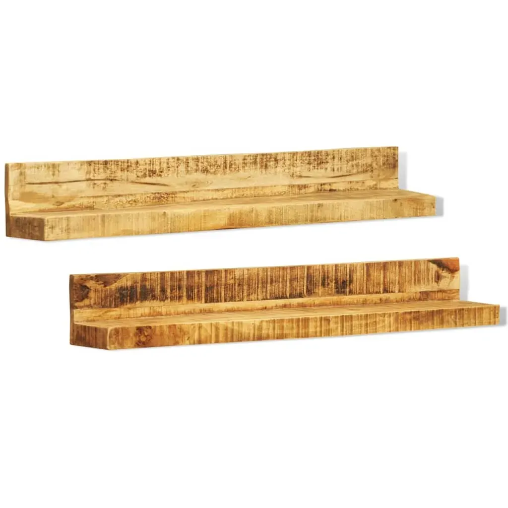 Solid Wood Wall Mounted Display Shelf 2 pcs Price