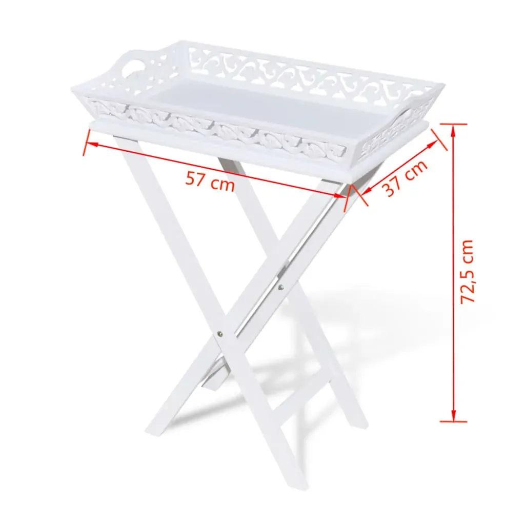 Side Table with Tray White Price