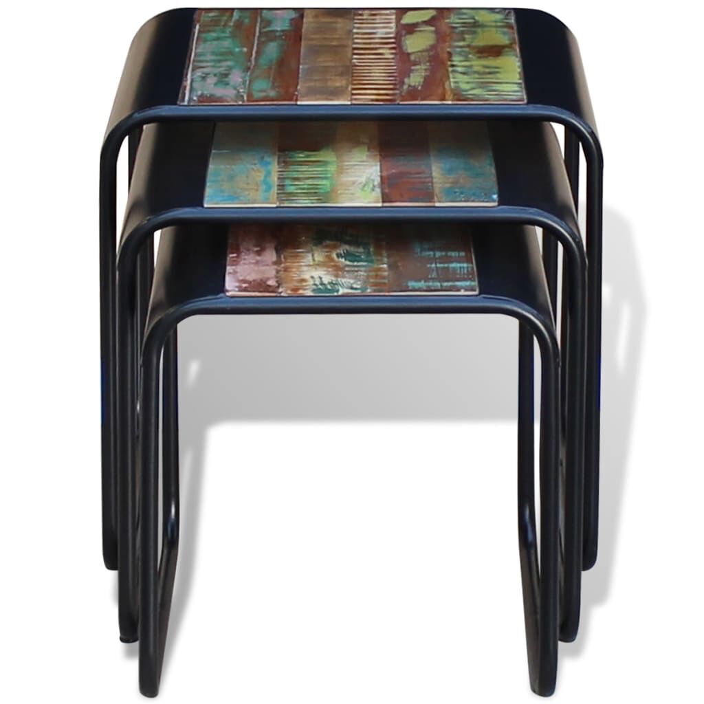 Three Piece Nesting Tables Solid Reclaimed Wood Price