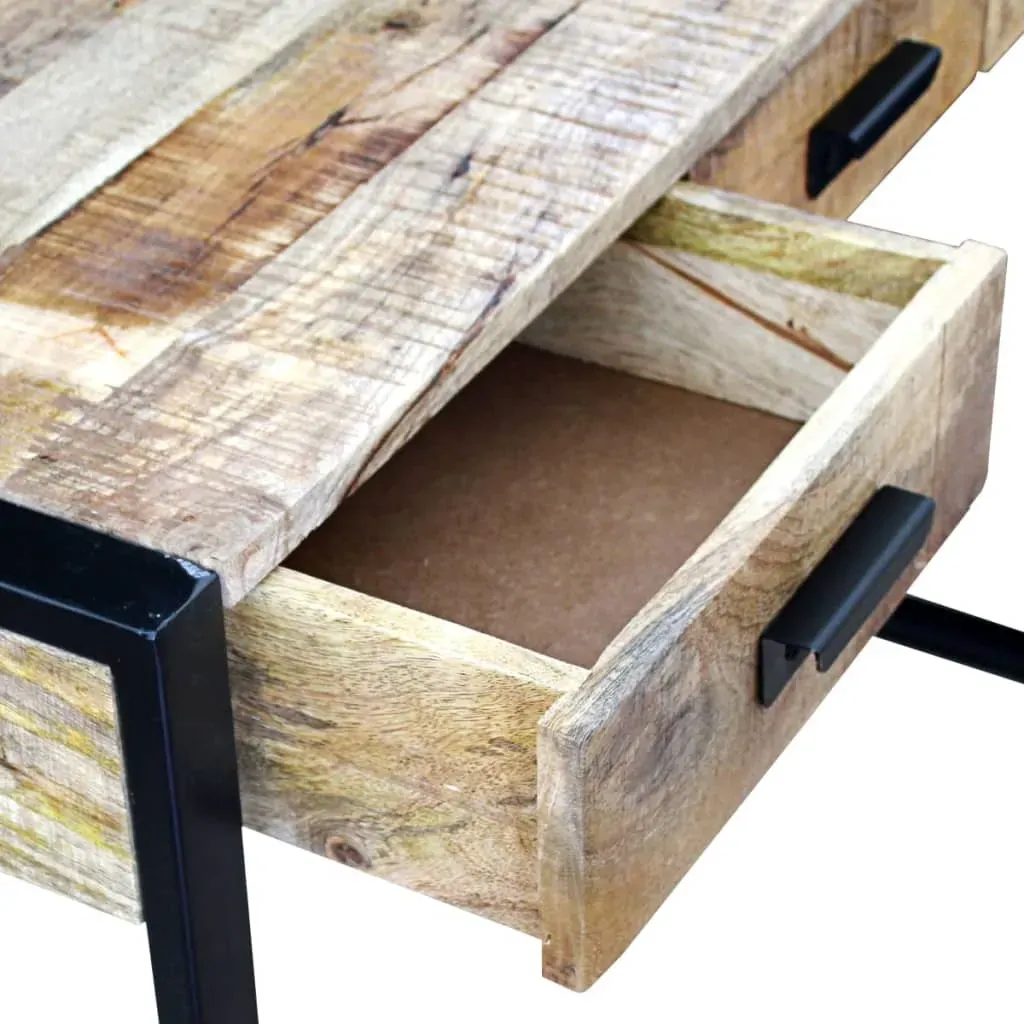 Console Table with 3 Drawers Solid Mango Wood 110x35x78 cm Price