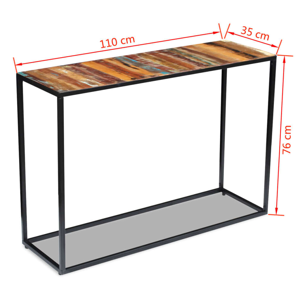 Console Table Solid Reclaimed Wood 110x35x76 cm Price
