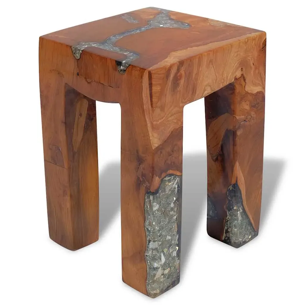 Stool Solid Teak Wood and Resin Price