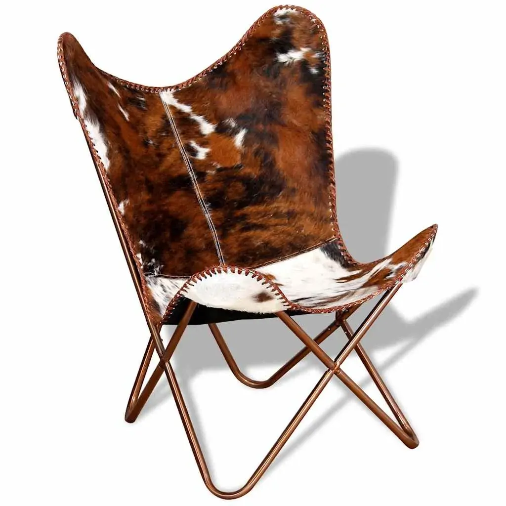 Butterfly Chair Brown and White Real Cowhide Leather Price