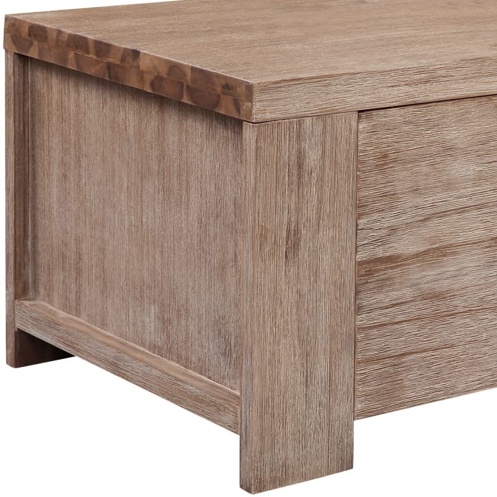TV Cabinet Solid Brushed Acacia Wood 140x38x40 cm Price