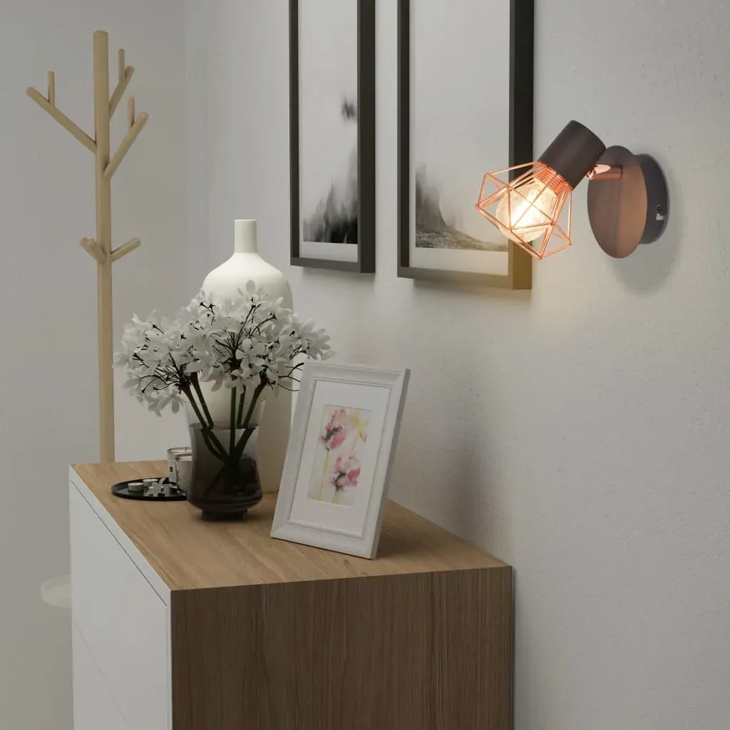 Wall Lamp 2 pcs E14 Black and Copper Price