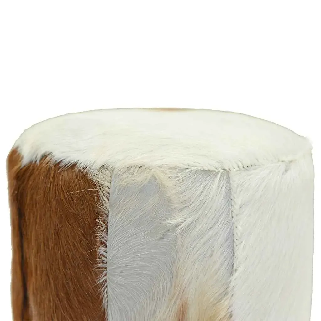 Bar Stool Goatskin Leather and Solid Teak Wood Price