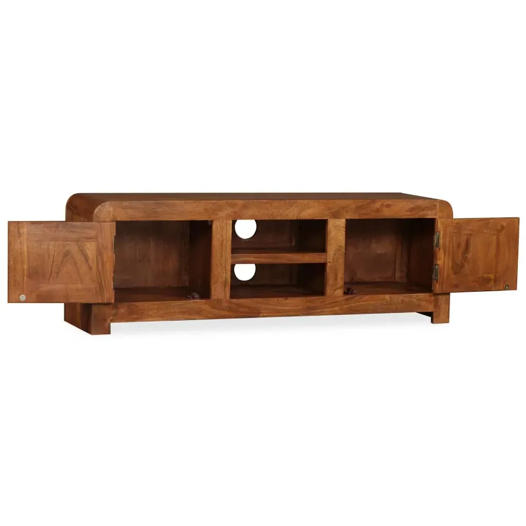 TV Cabinet Solid Wood with Honey Finish 120x30x40 cm Price