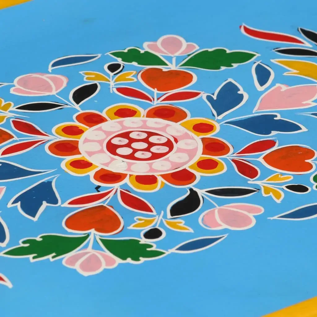 Sideboard Solid Mango Wood Turquoise Hand Painted Price