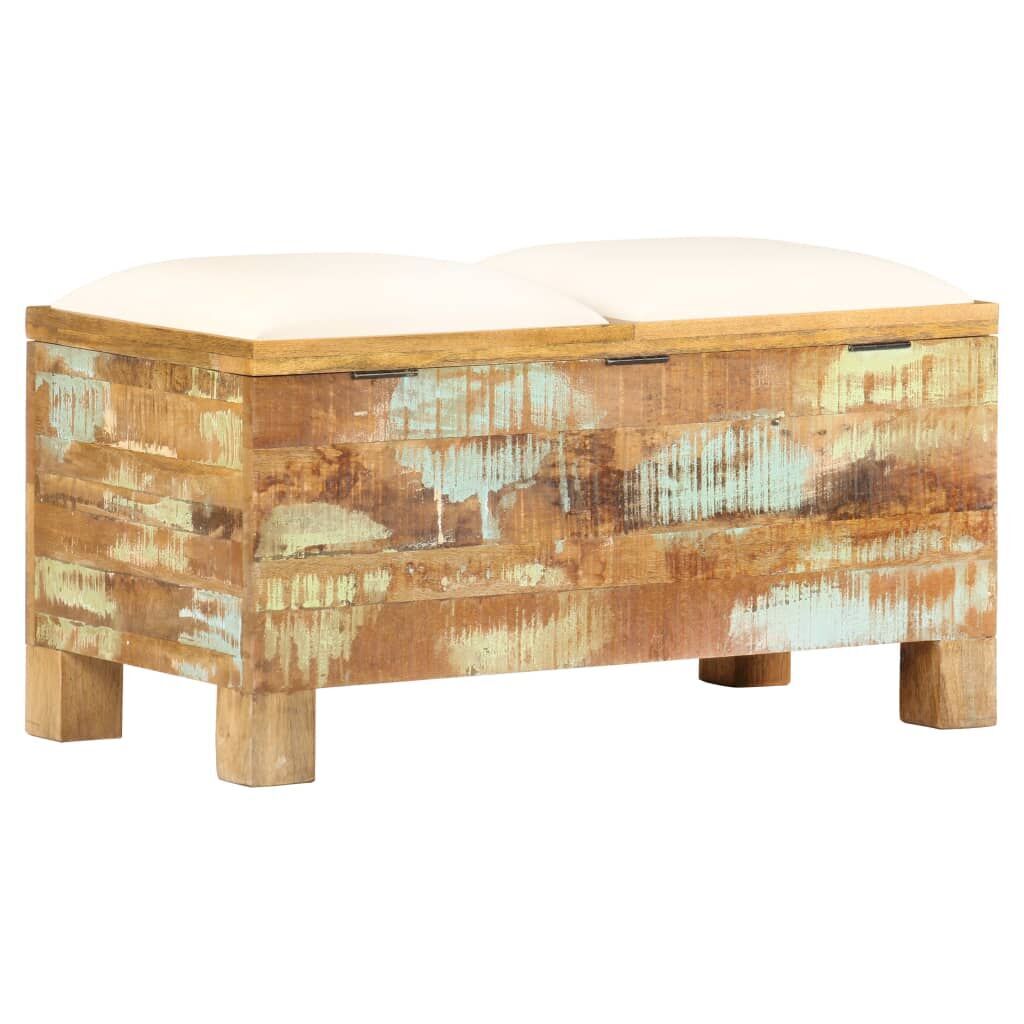 Storage Bench Solid Reclaimed Wood 80x40x40 cm Price