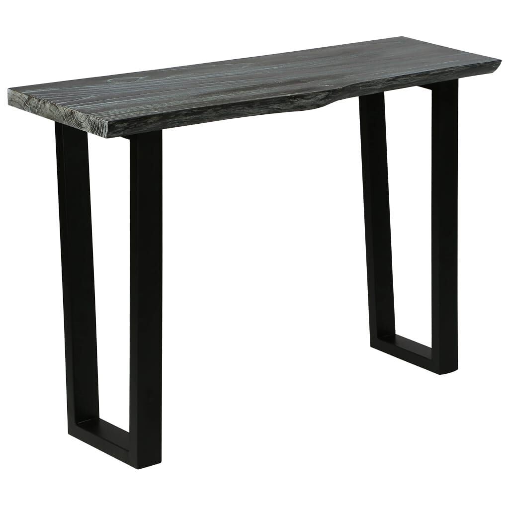 Console Table Solid Mindi Wood 110x35x75 cm Grey Price