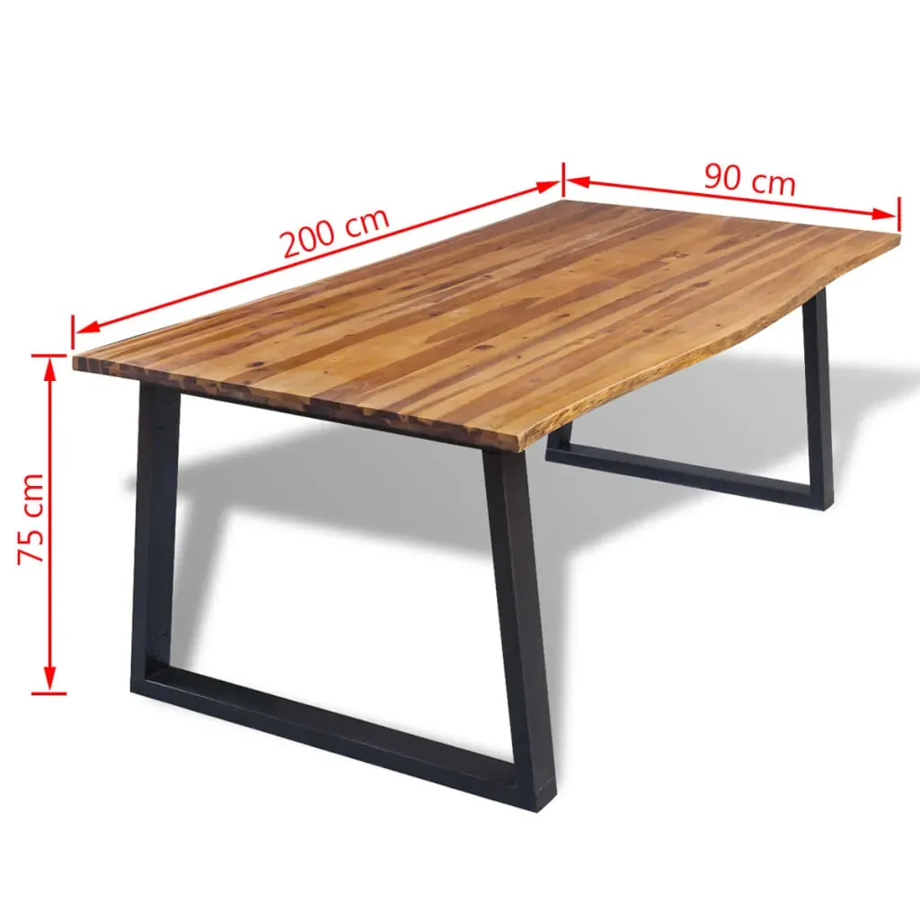 Dining Table Solid Acacia Wood 200x90x75 cm Price