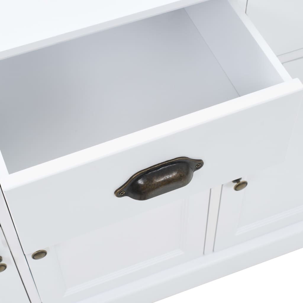 Sideboard with 3 Doors MDF and Pinewood 105x35x77.5 cm Price
