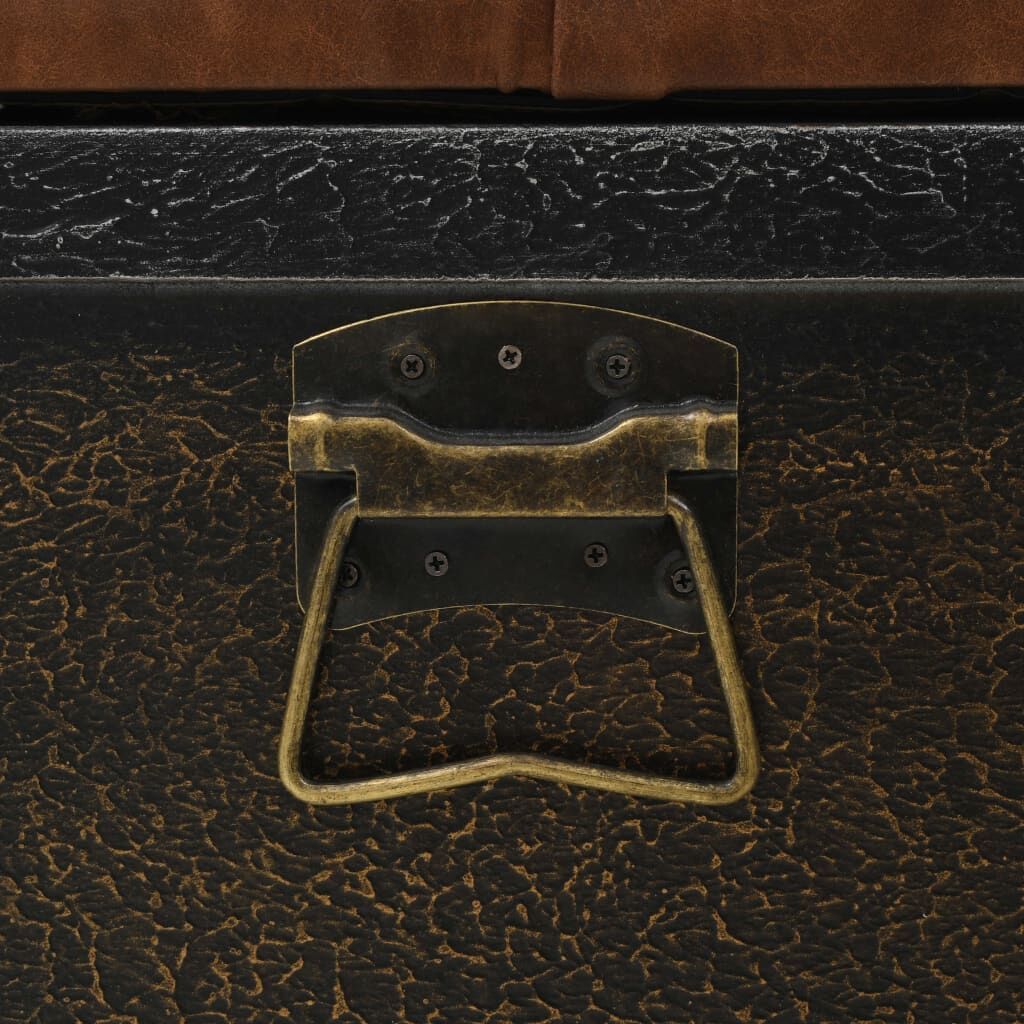 Storage Bench 80.5x41x50 cm Solid Wood and Artificial Leather Price