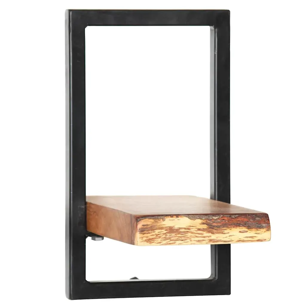 Wall Shelf Set 5 Pieces Solid Acacia Wood and Steel Price