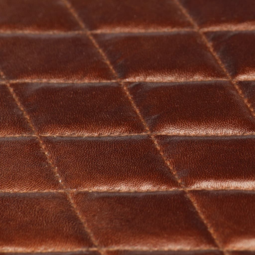 Bar Chairs 2 pcs Brown Real Leather Price