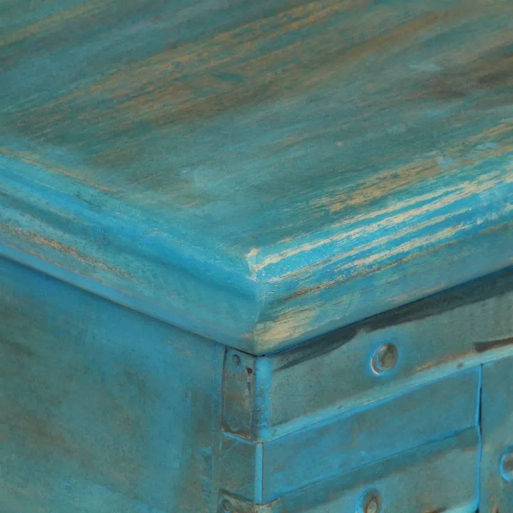 Storage Chest Solid Mango Wood Blue 100x40x41 cm Price