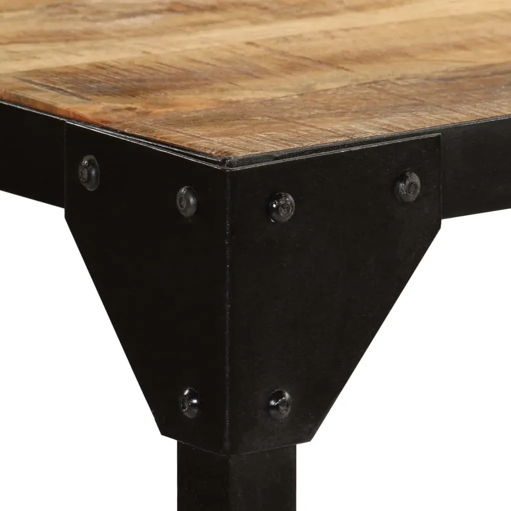 Dining Table Solid Rough Mange Wood and Steel 120 cm Price