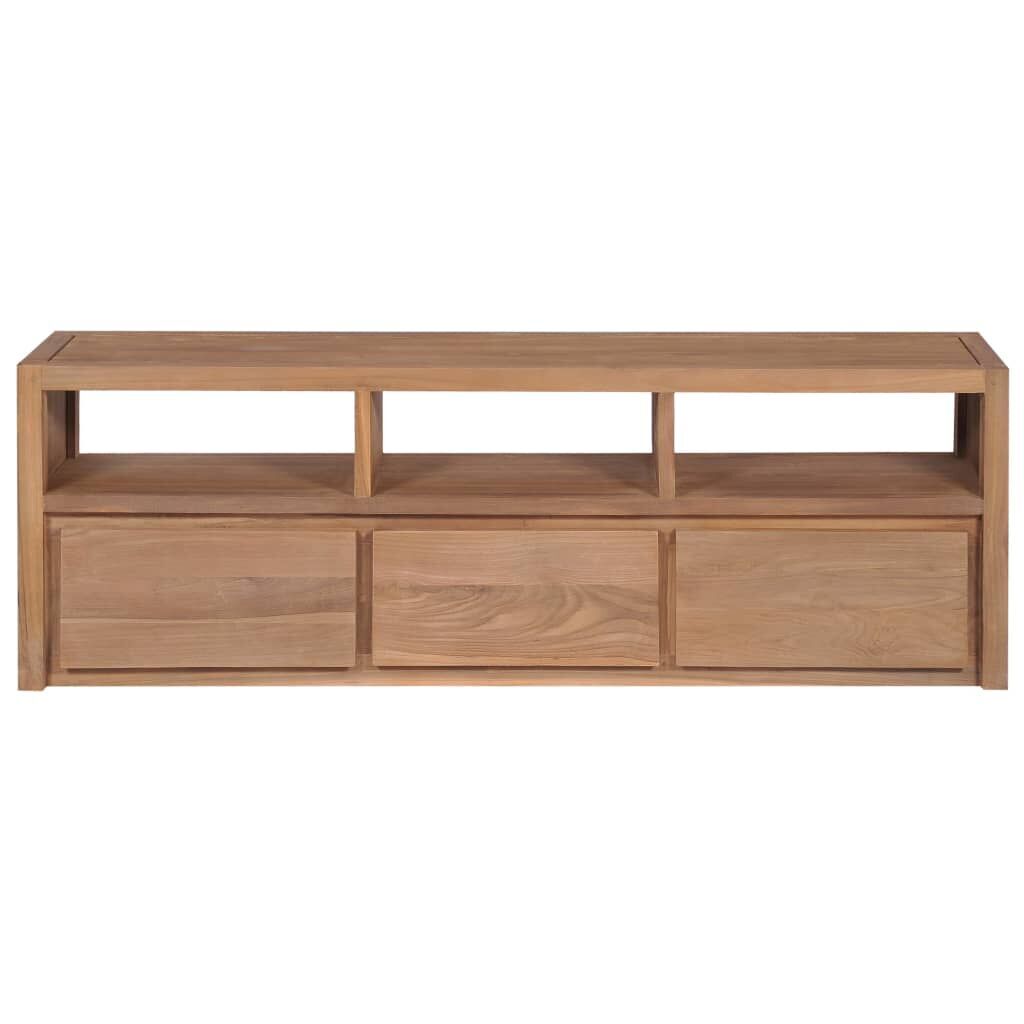 TV Cabinet Solid Teak Wood with Natural Finish 120x30x40 cm Price