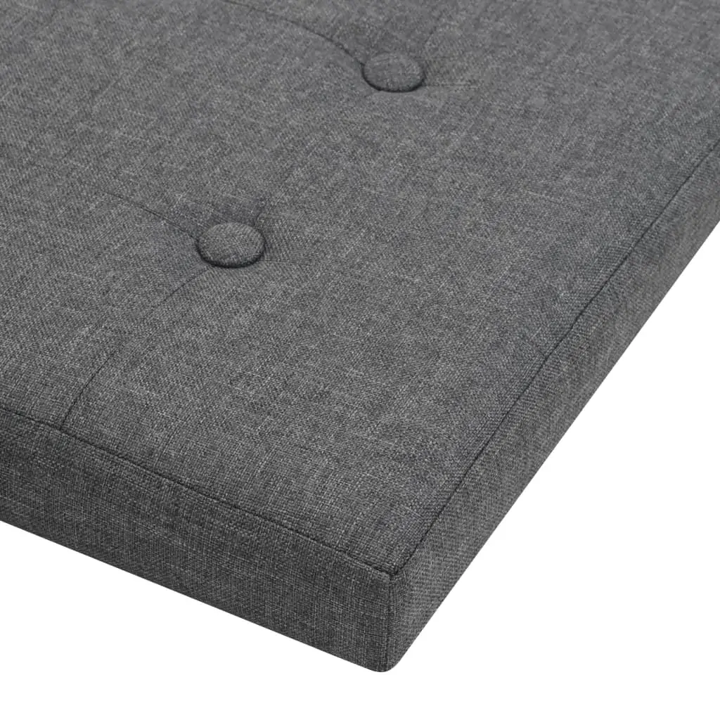 Folding Storage Stools 2 pcs Dark Grey Faux Linen Price