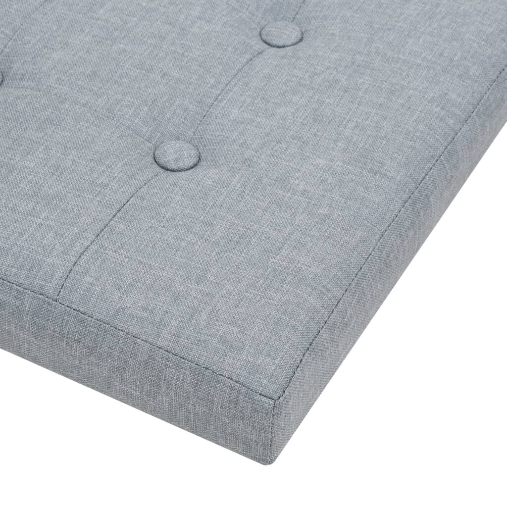 Folding Storage Stools 2 pcs Light Grey Faux Linen Price