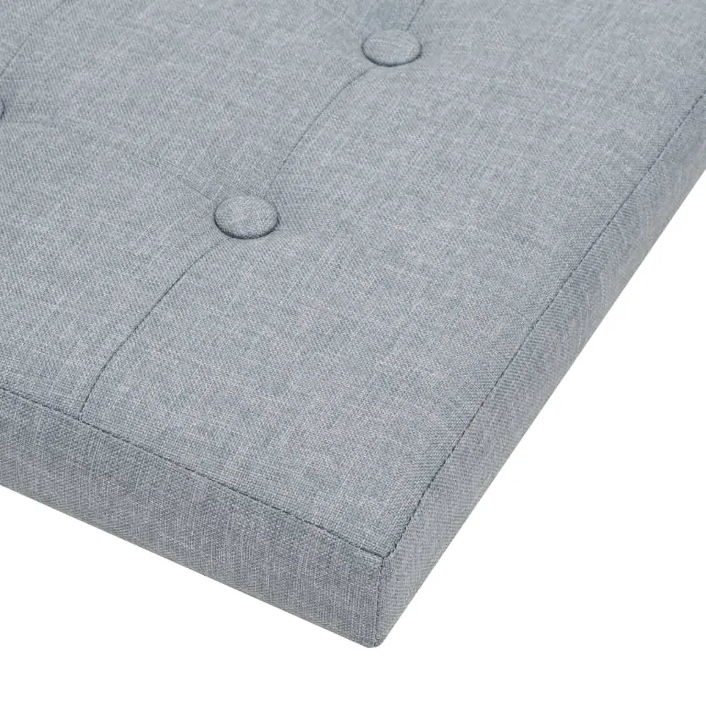 Folding Storage Stools 2 pcs Light Grey Faux Linen Price