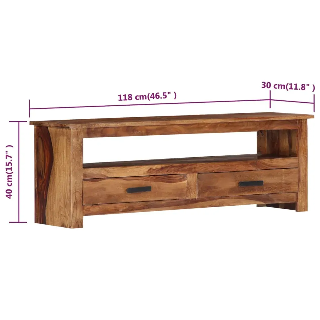 TV Cabinet 118x30x40 cm Solid Wood Price