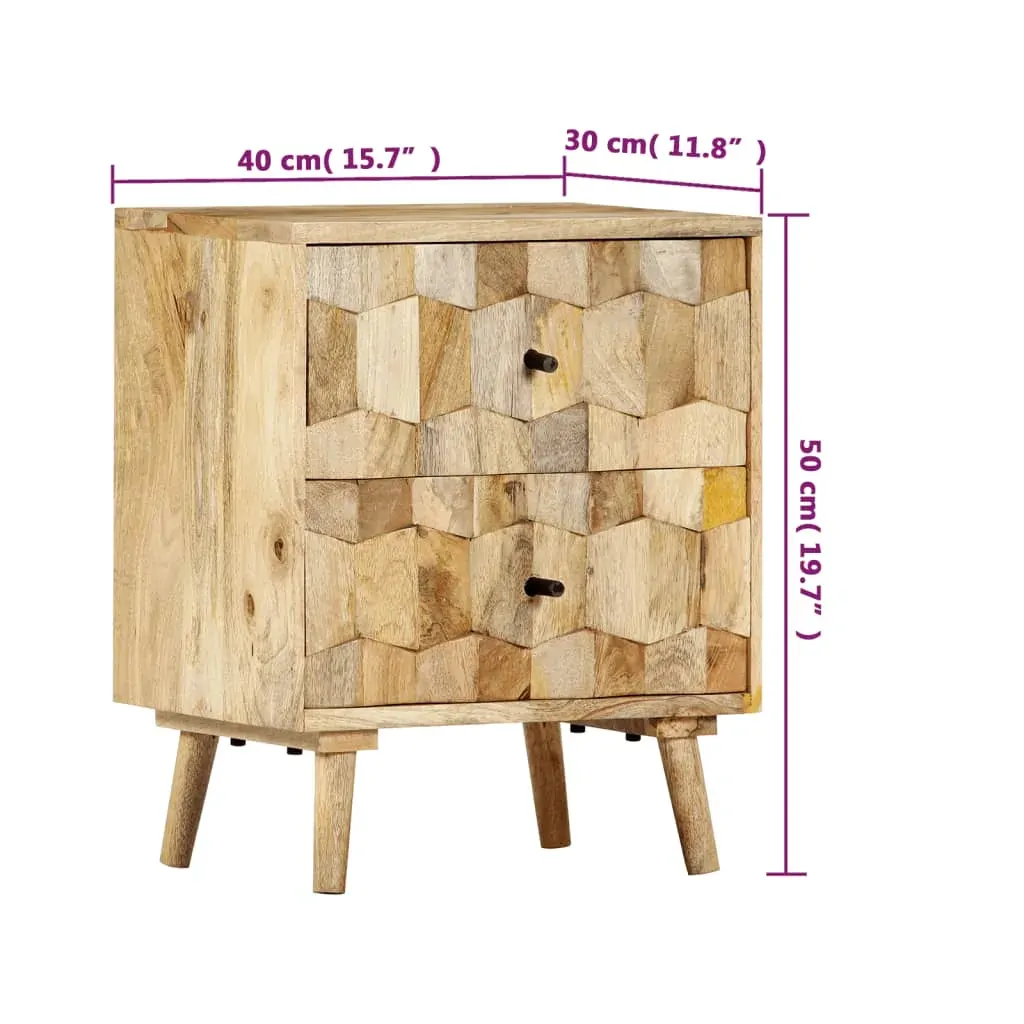 Bedside Cabinet 40x30x50 cm Solid Mango Wood Price