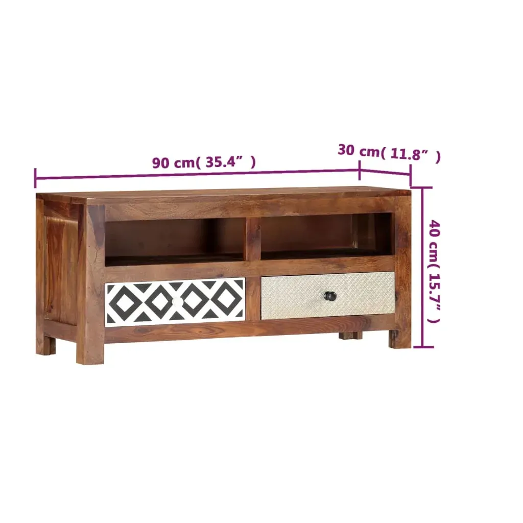 TV Cabinet 90x30x40 cm Solid Acacia Wood Price