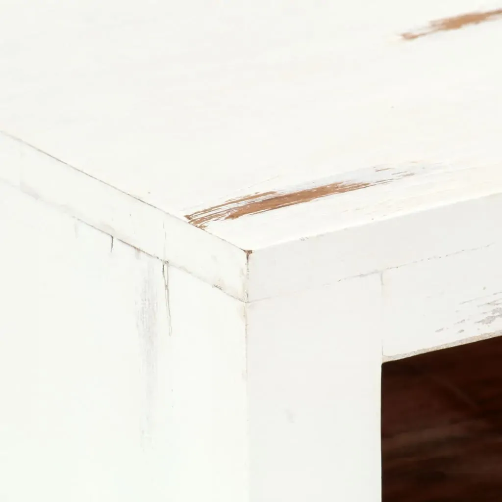 TV Cabinet White 120x30x40 cm Solid Acacia Wood Price