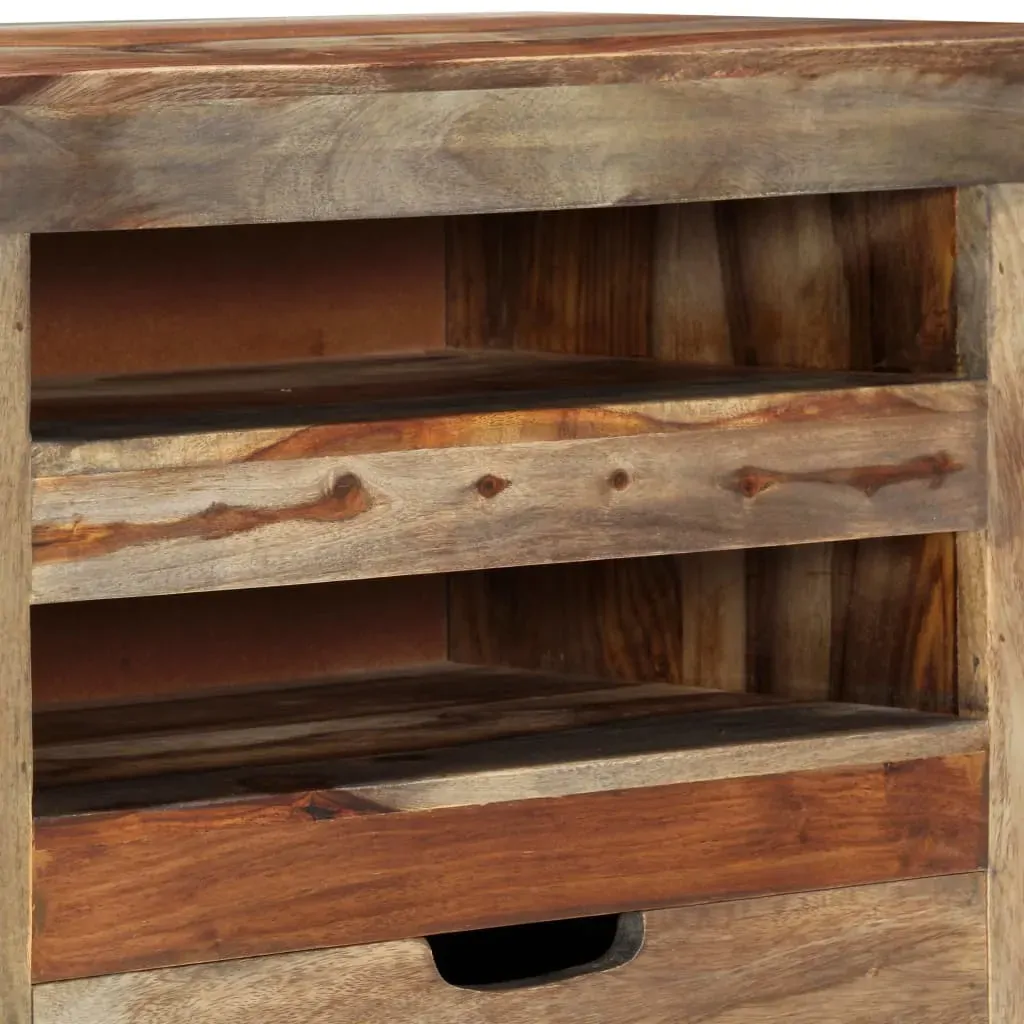 Sideboard Grey 100x30x50 cm Solid Acacia Wood Price