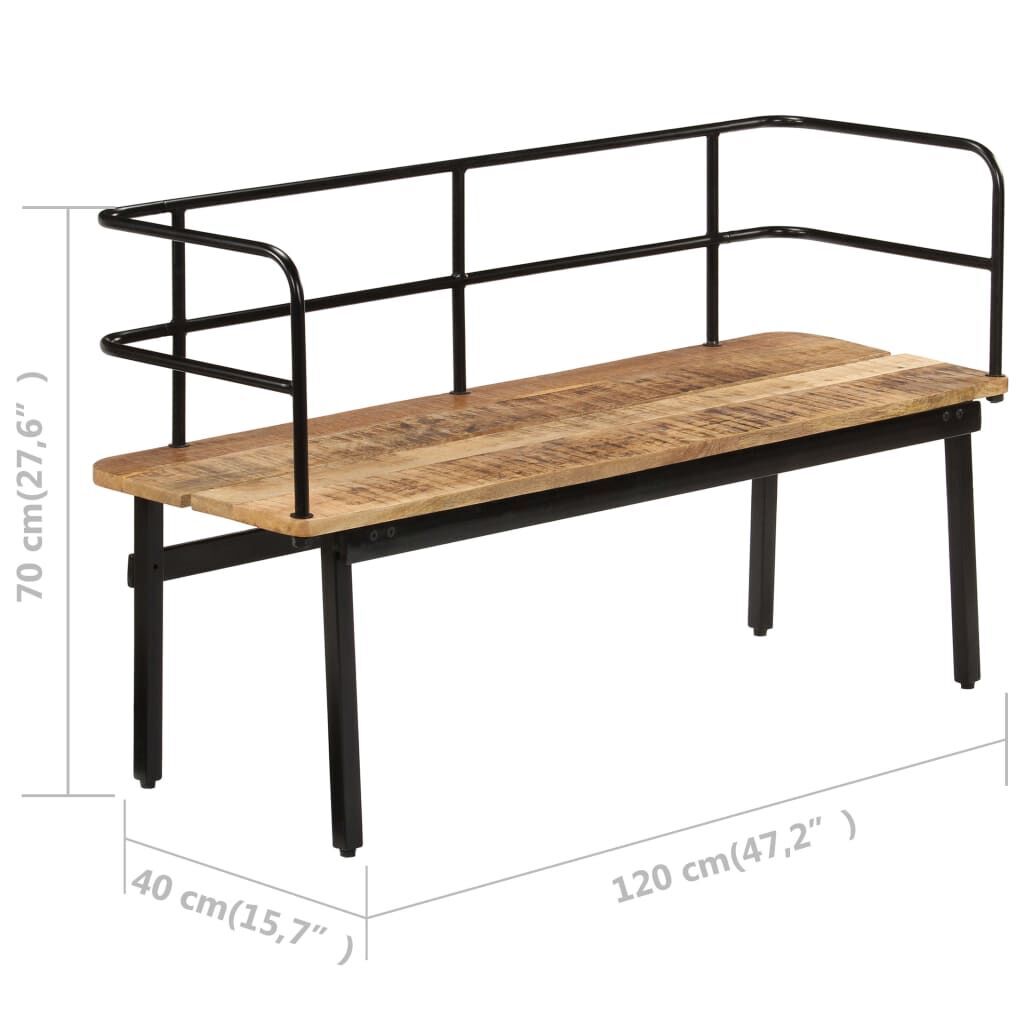 Bench 120x40x70 cm Solid Mango Wood Price